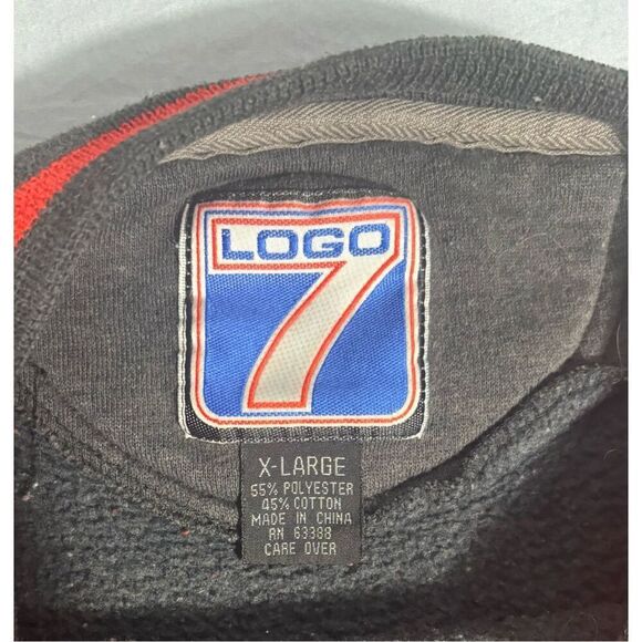 Logo 7 Nebraska Huskers Vintage 90s Sweatshirt Adult XL Black Red NCAA Football - Picture 5 of 8